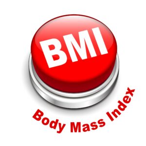 3d illustration of BMI ( Body Mass Index) button