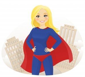 Superwoman in city